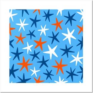 Pattern with stars Posters and Art